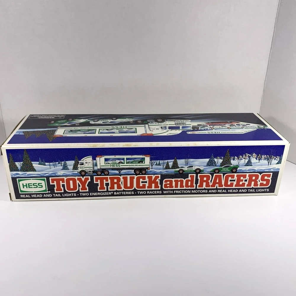 RARE Vintage 1997 HESS Toy Truck and Racers -‎ NEW In Original Box